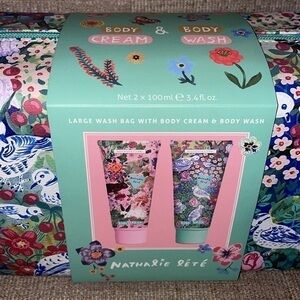 Nathalie Lete Anthropologie Large Zipper Bag Body Cream Body Wash Pouch Bundle